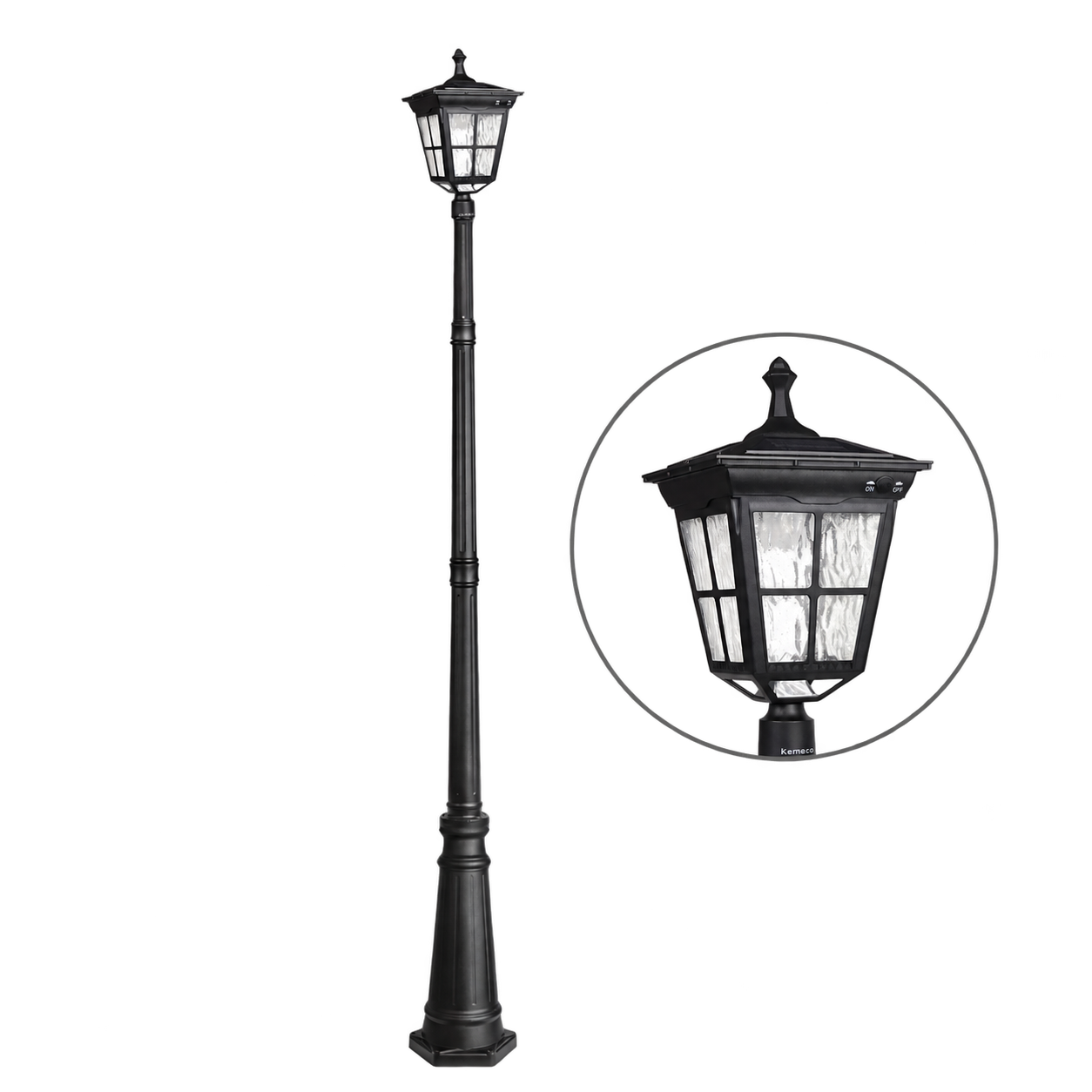Kemeco ST4311AC Cast Aluminum Solar Lamp Post Light